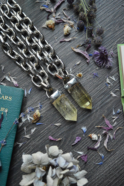 Citrine Chunky Chain Necklace