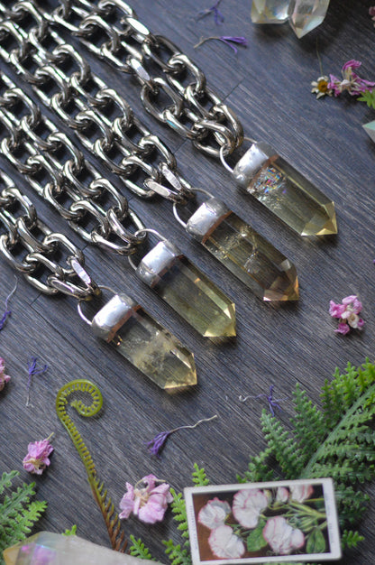 Citrine Chunky Chain Necklace