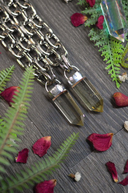 Citrine Chunky Chain Necklace