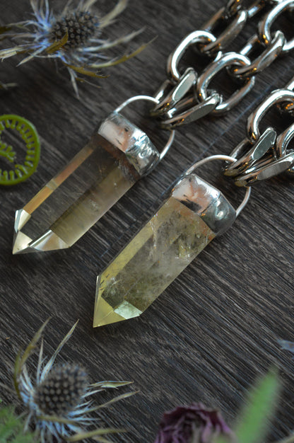 Citrine Chunky Chain Necklace