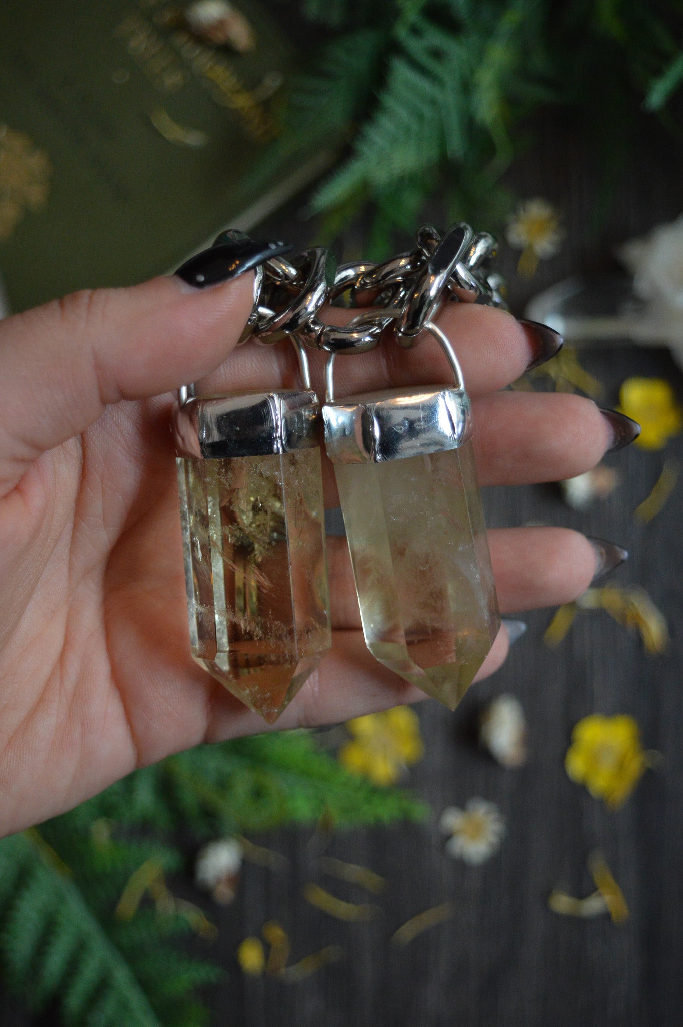 Citrine Chunky Chain Necklace