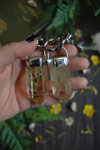 Citrine Chunky Chain Necklace