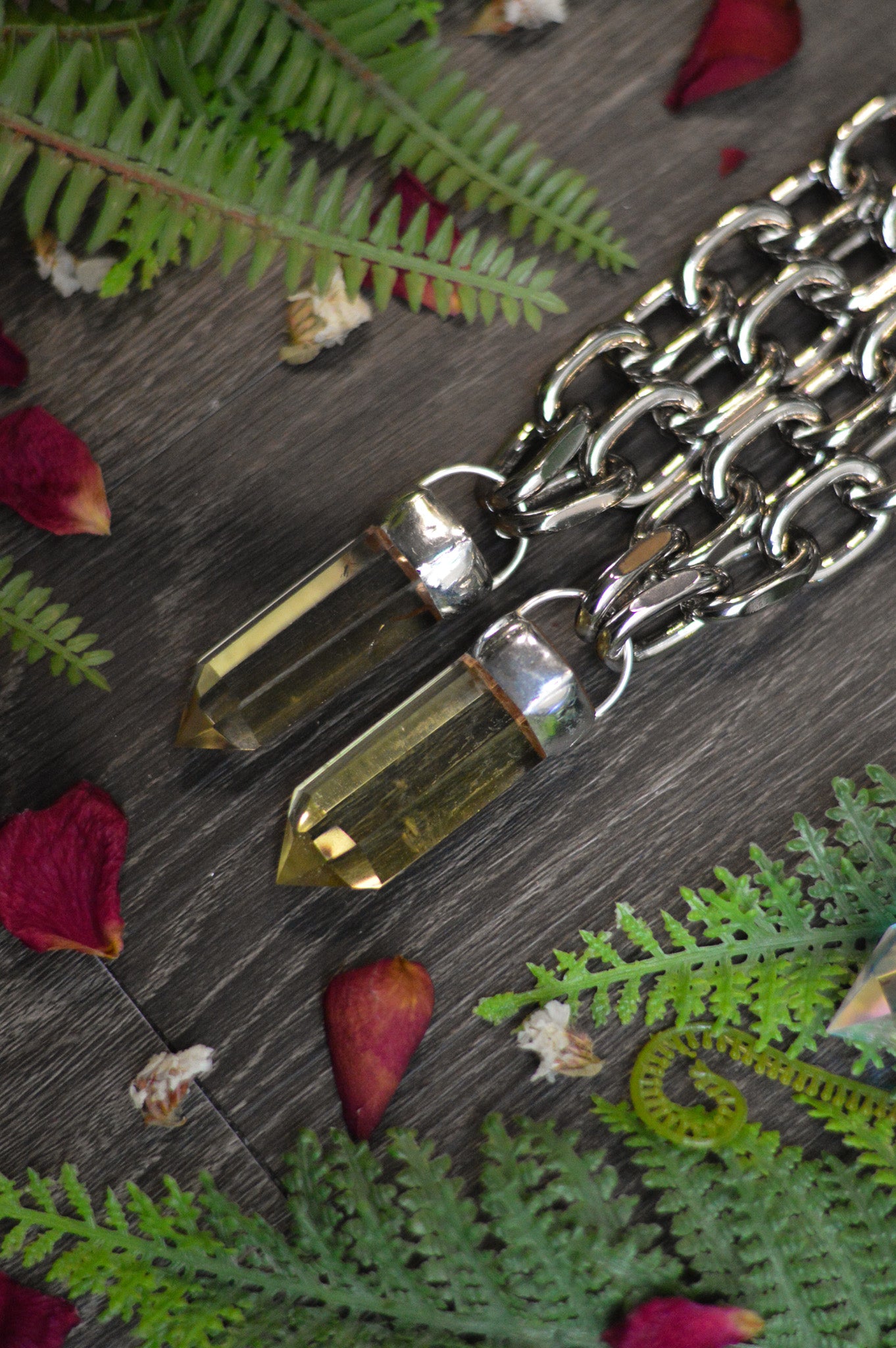 Citrine Chunky Chain Necklace