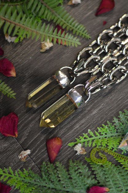 Citrine Chunky Chain Necklace