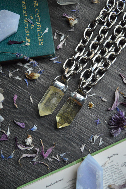 Citrine Chunky Chain Necklace