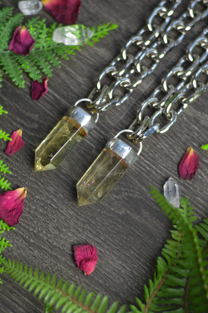 Citrine Chunky Chain Necklace