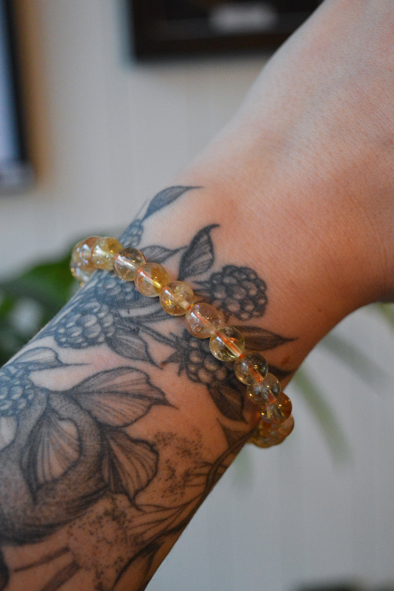 Citrine Bead Bracelet
