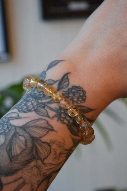 Citrine Bead Bracelet