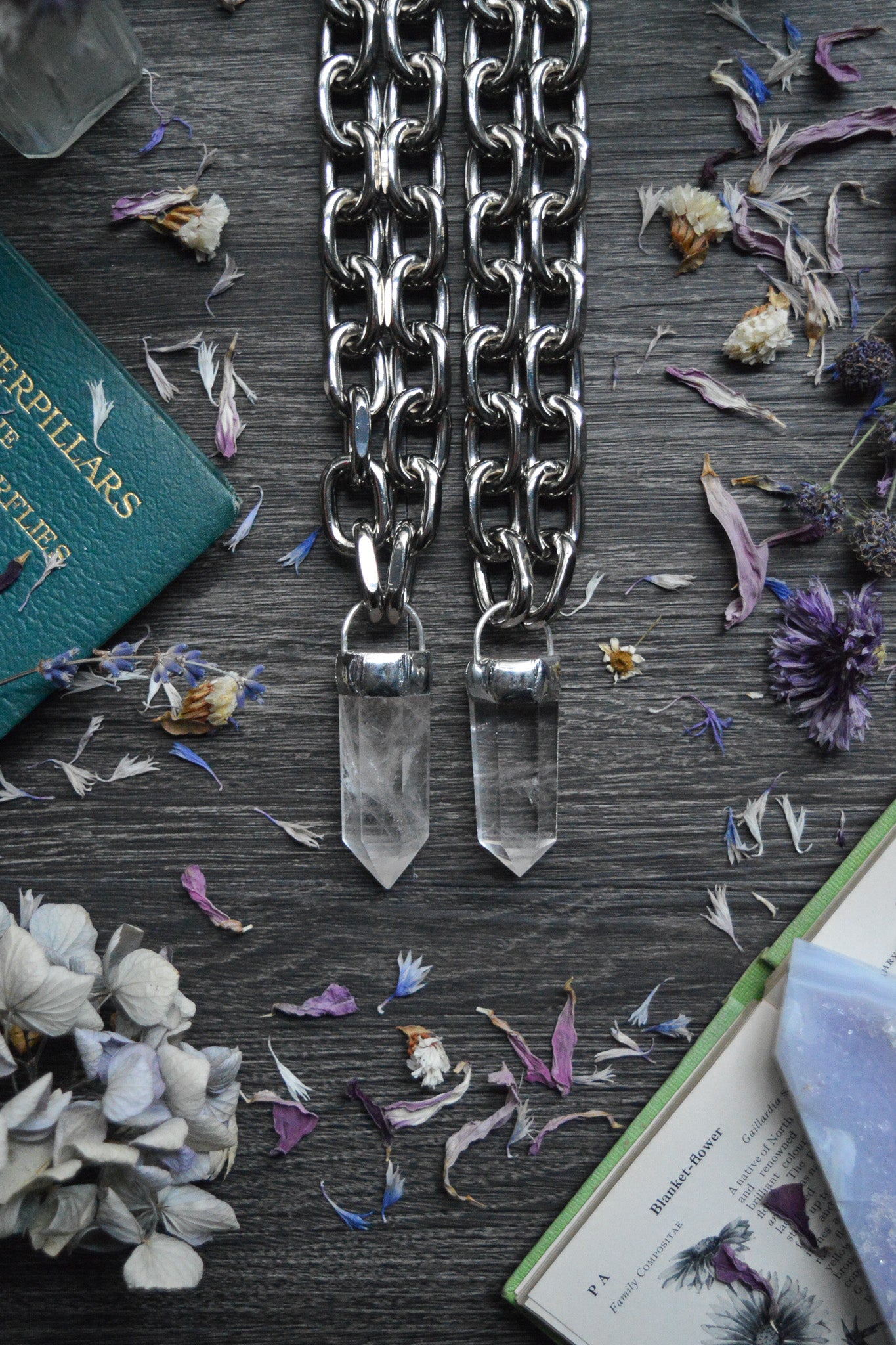 Clear Quartz Chunky Chain Necklace