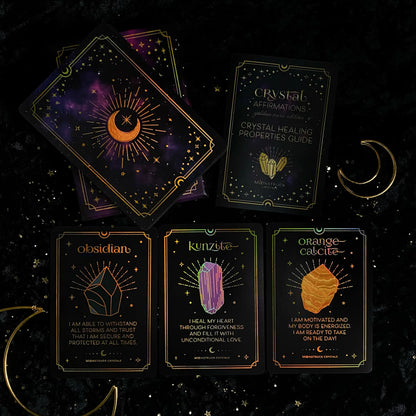Crystal Affirmation Cards: Golden Aura Edition