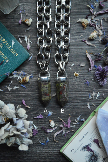Dragon's Blood Jasper Chunky Chain Necklace