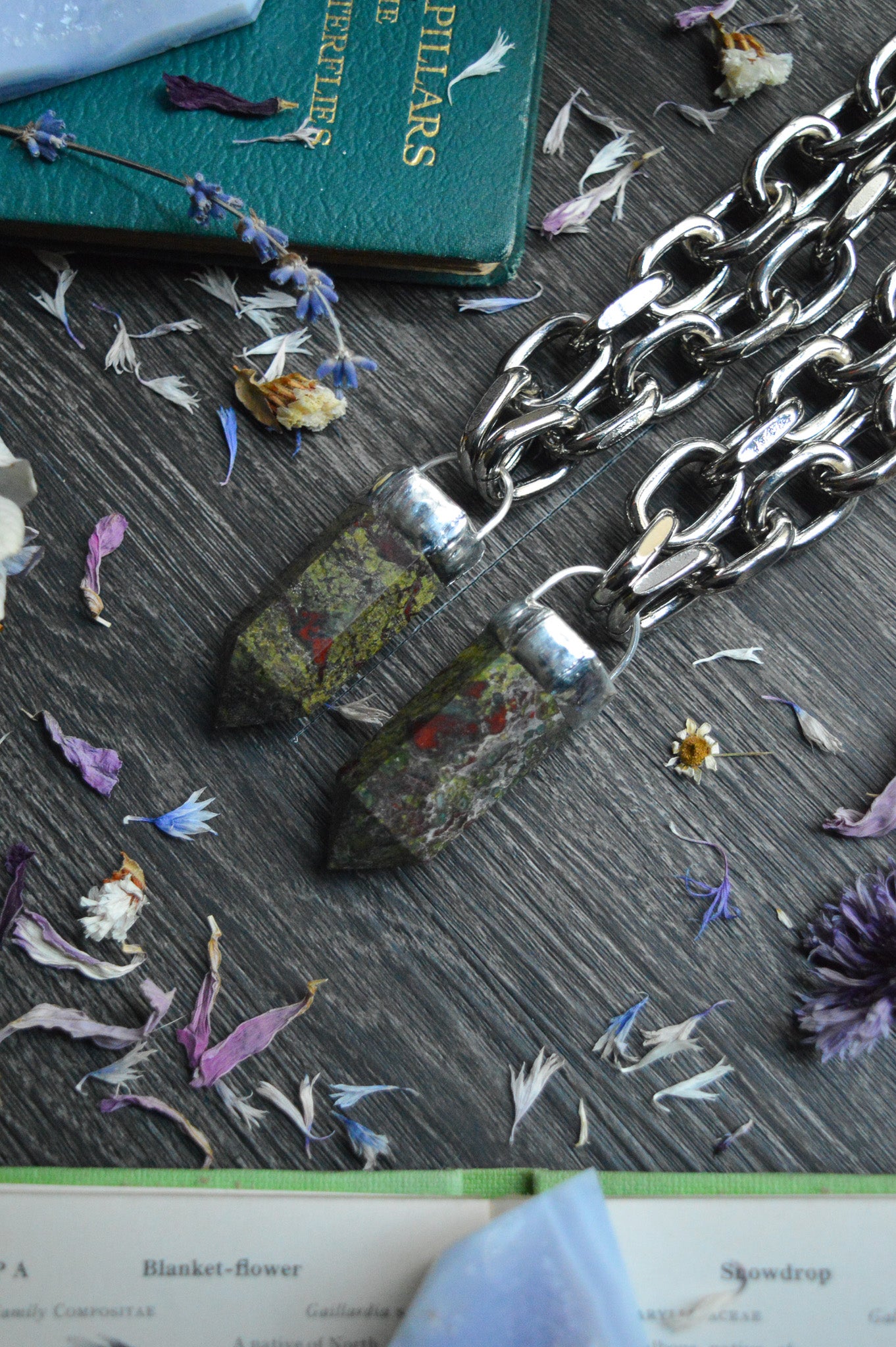 Dragon's Blood Jasper Chunky Chain Necklace