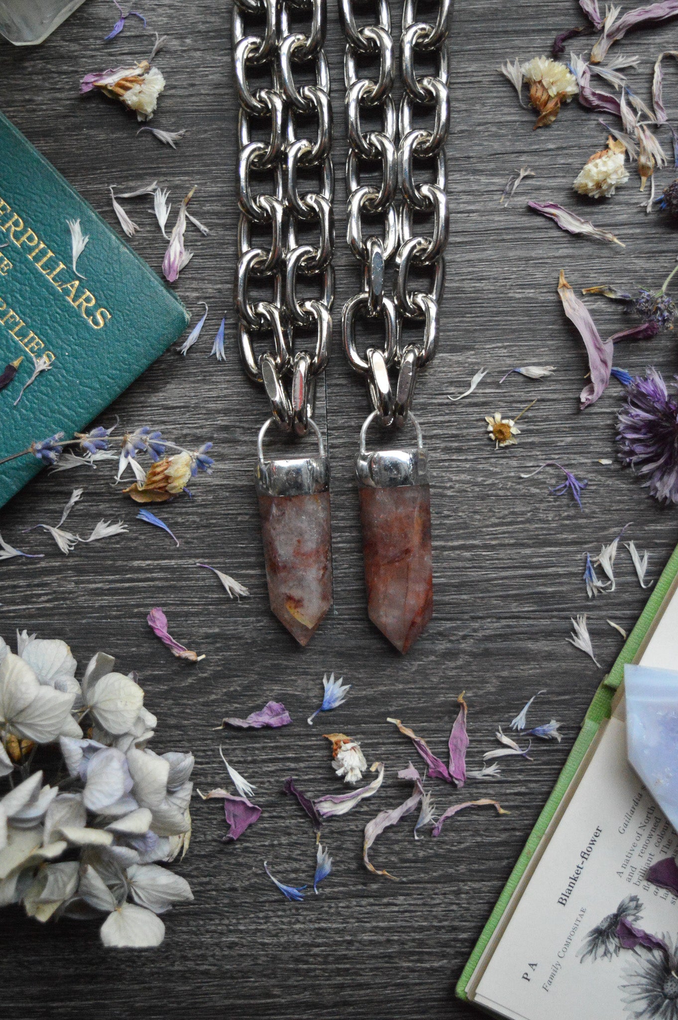 Fire Quartz Chunky Chain Necklace