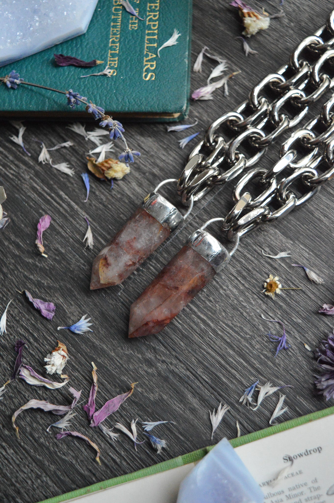 Fire Quartz Chunky Chain Necklace