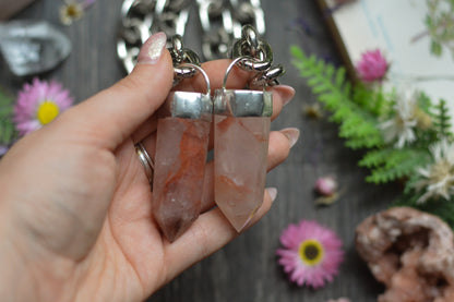 Fire Quartz Chunky Chain Necklace