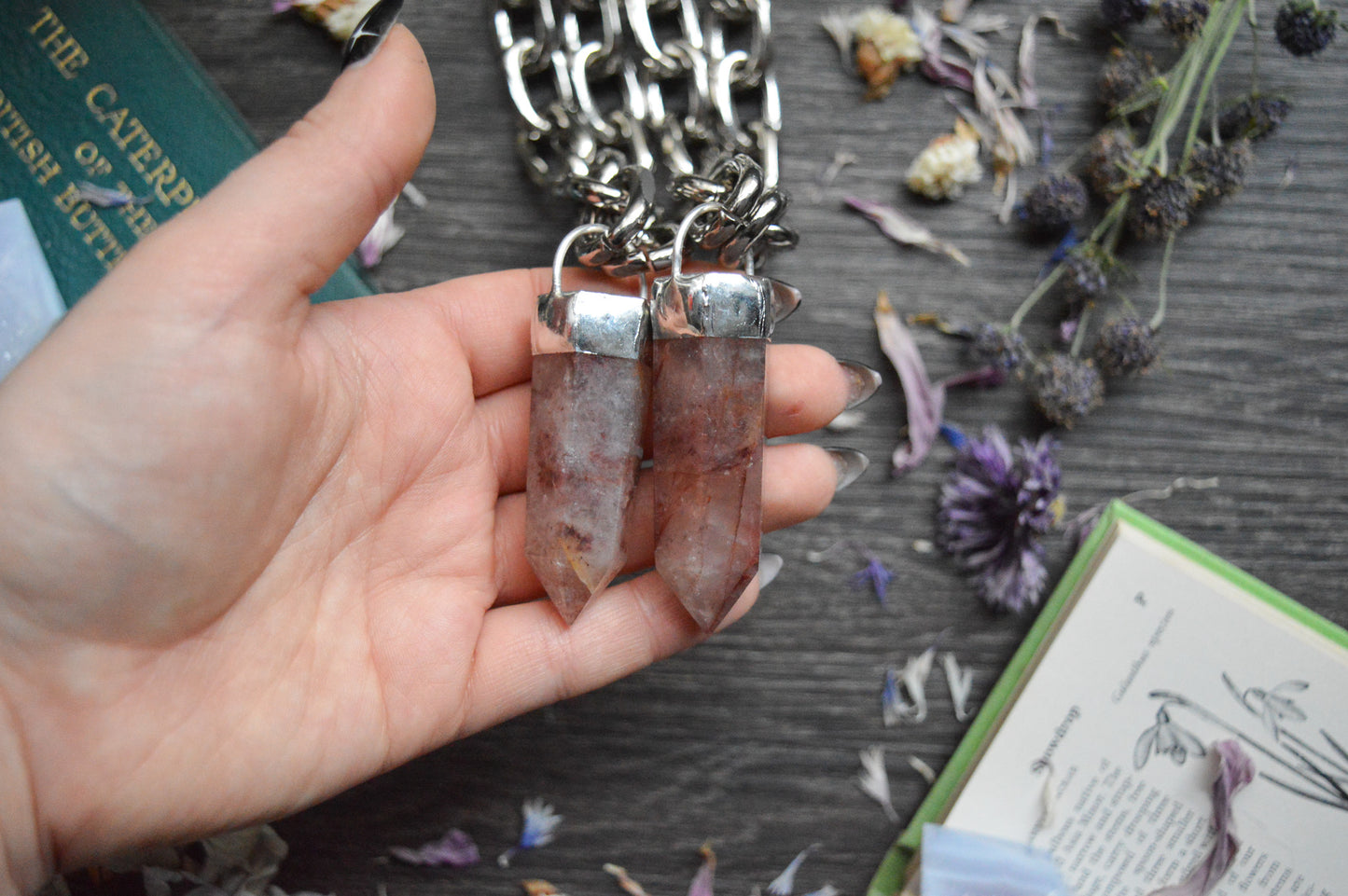 Fire Quartz Chunky Chain Necklace