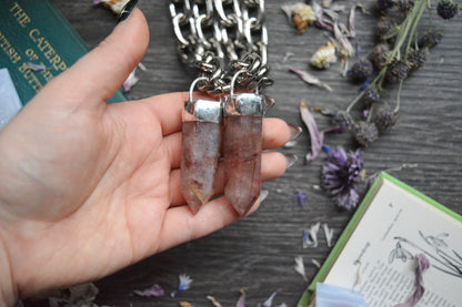 Fire Quartz Chunky Chain Necklace