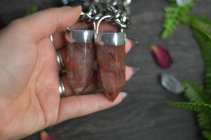 Fire Quartz Chunky Chain Necklace