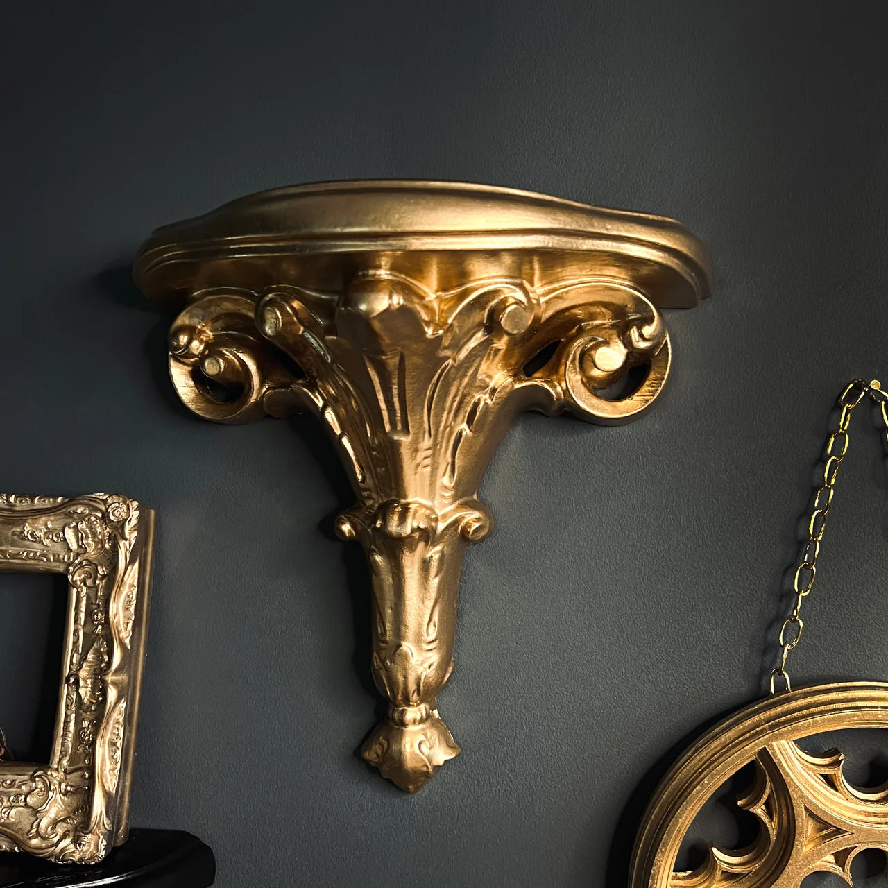 Gold Sconce Shelf