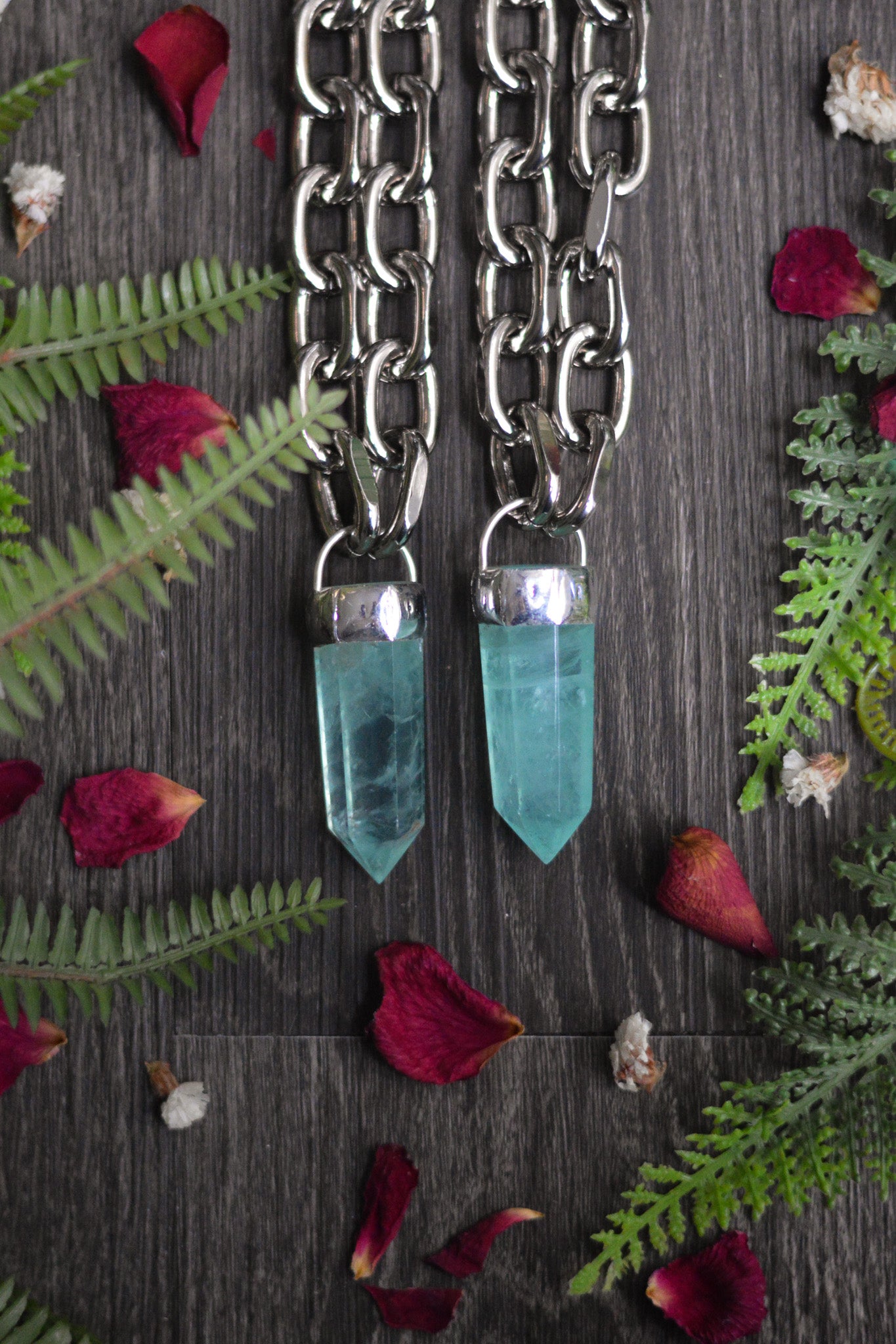 Green Fluorite Chunky Chain Necklace
