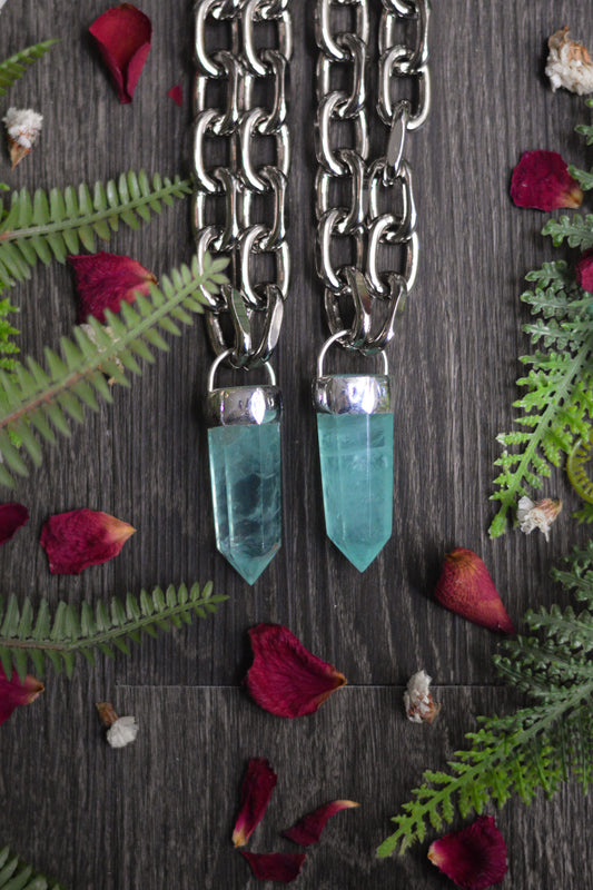 Green Fluorite Chunky Chain Necklace