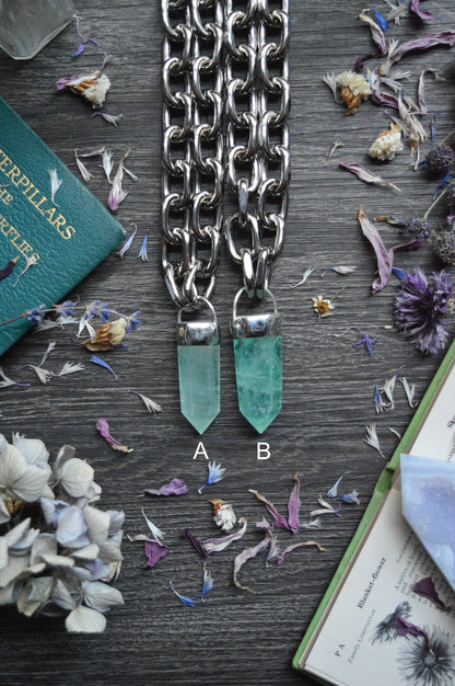 Green Fluorite Chunky Chain Necklace