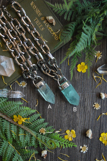 Green Fluorite Chunky Chain Necklace