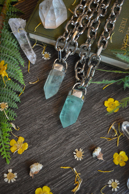 Green Fluorite Chunky Chain Necklace
