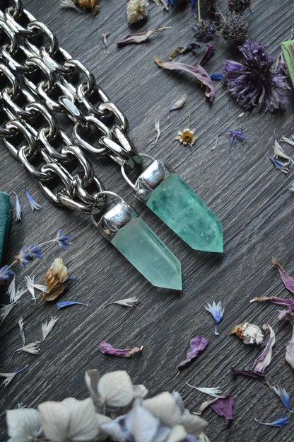 Green Fluorite Chunky Chain Necklace
