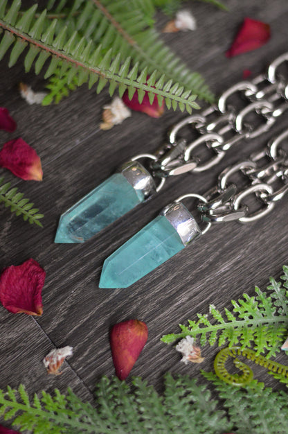 Green Fluorite Chunky Chain Necklace