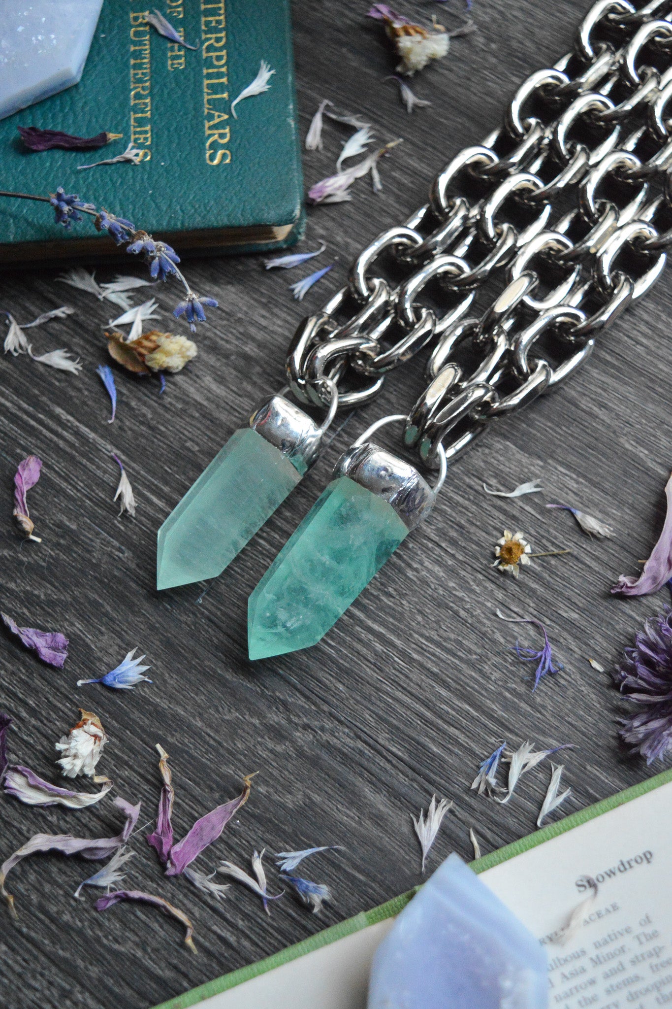 Green Fluorite Chunky Chain Necklace