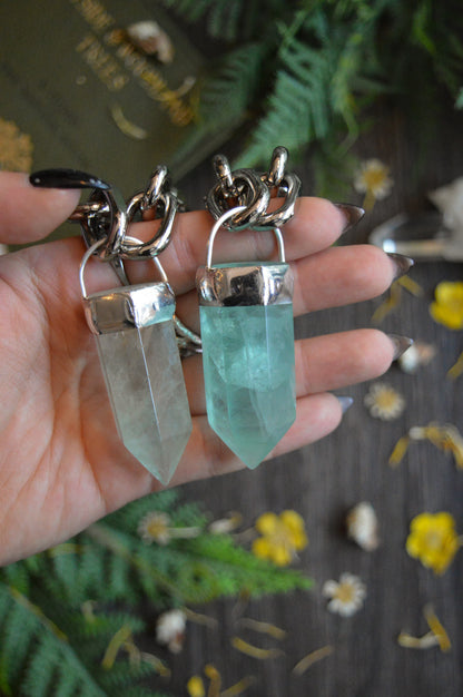 Green Fluorite Chunky Chain Necklace
