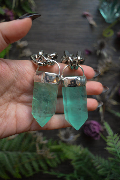 Green Fluorite Chunky Chain Necklace