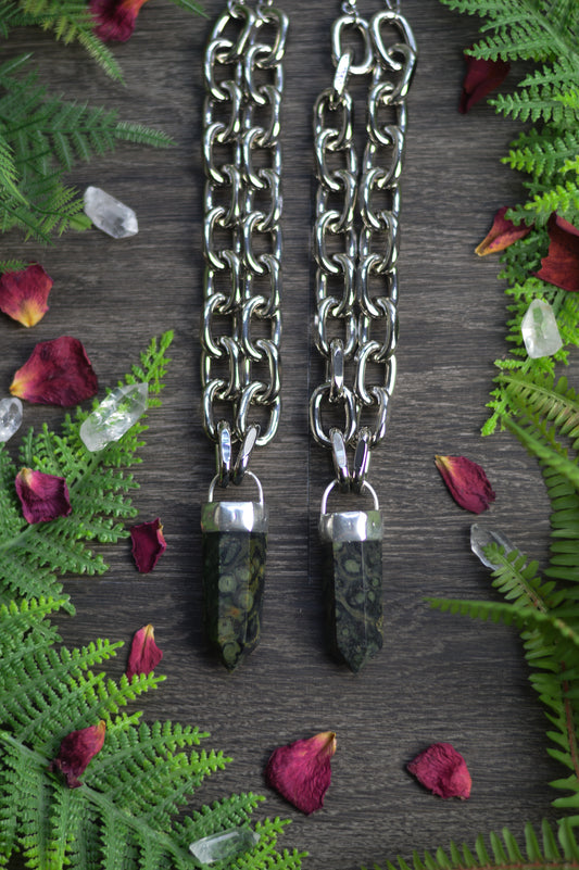 Kambaba Jasper Chunky Chain Necklace