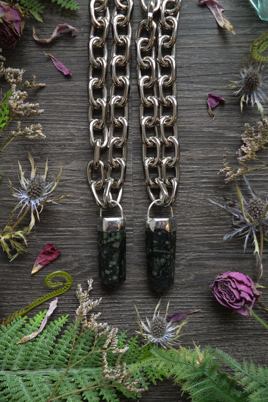 Kambaba Jasper Chunky Chain Necklace