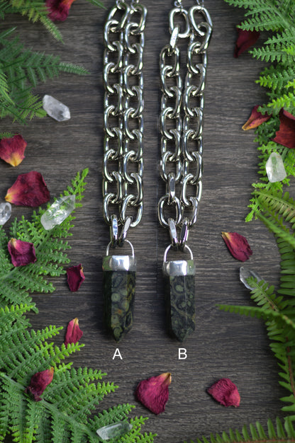 Kambaba Jasper Chunky Chain Necklace