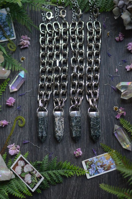 Kambaba Jasper Chunky Chain Necklace