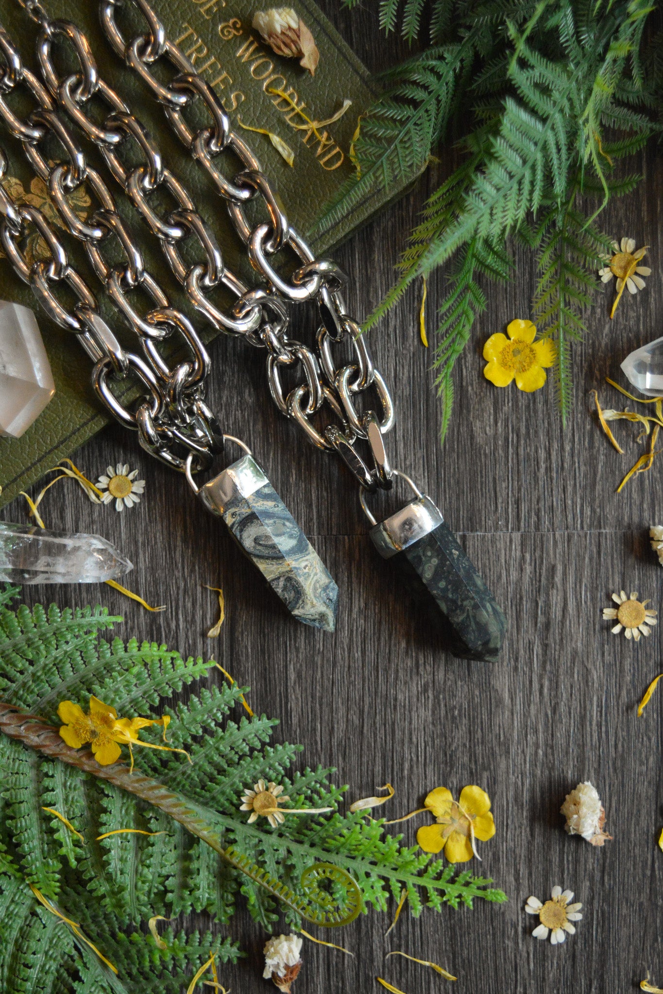 Kambaba Jasper Chunky Chain Necklace