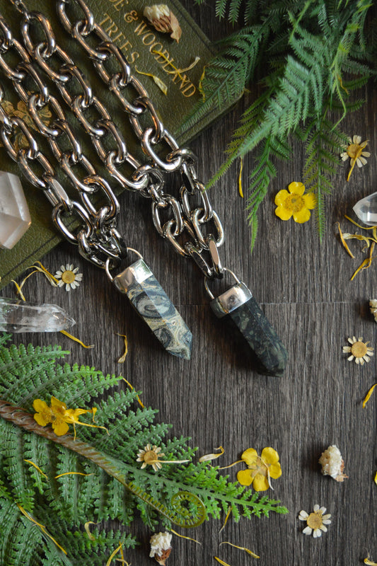 Kambaba Jasper Chunky Chain Necklace