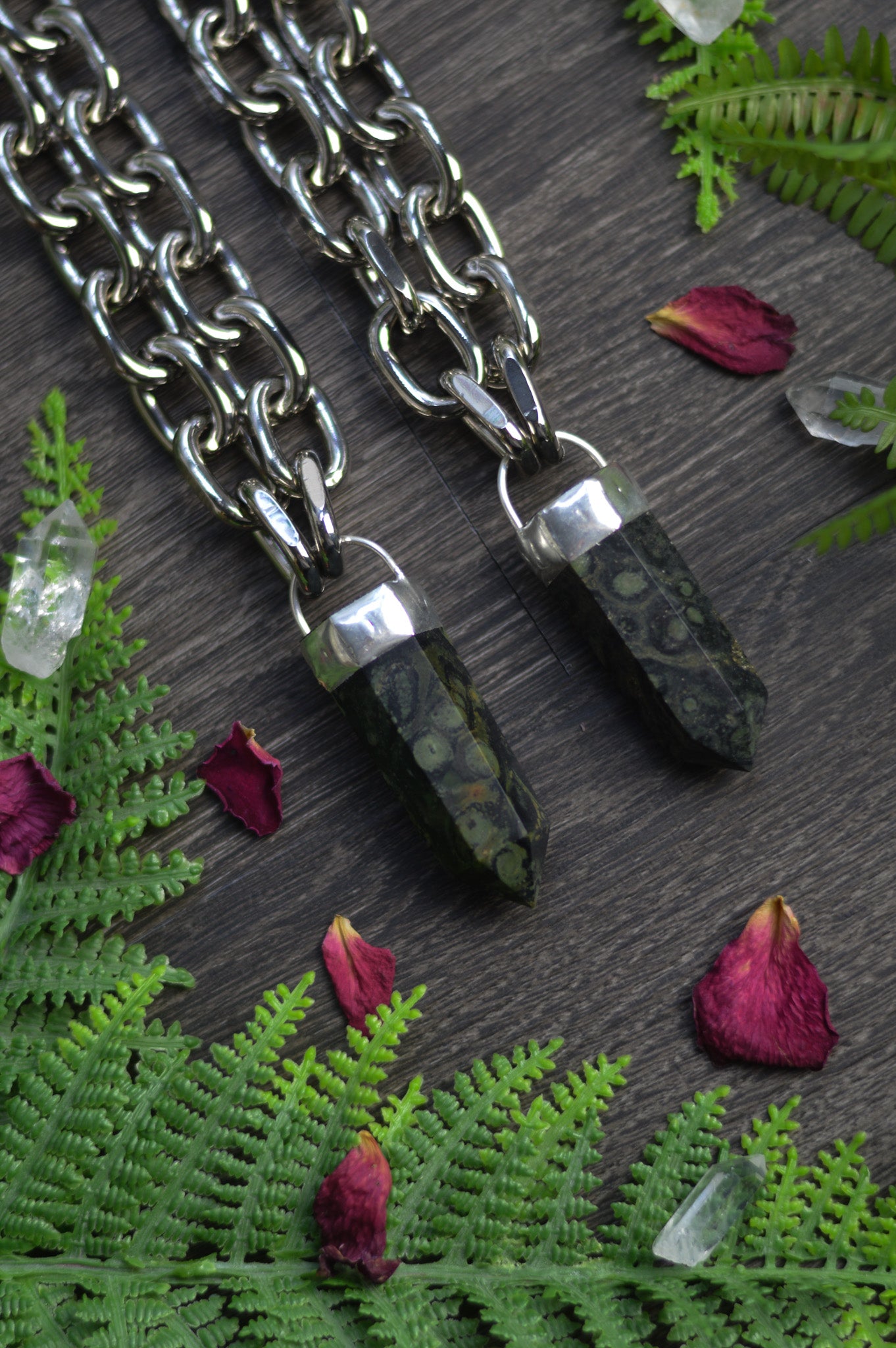 Kambaba Jasper Chunky Chain Necklace