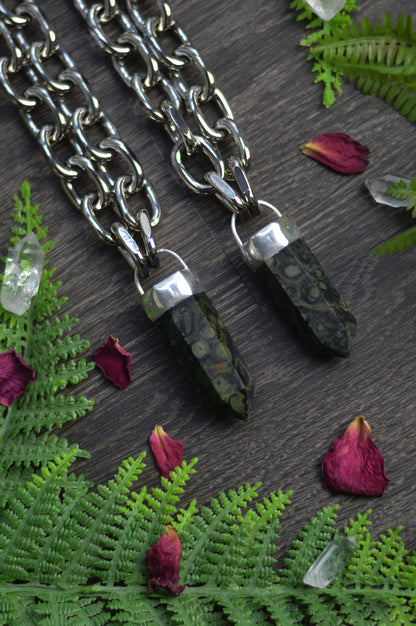 Kambaba Jasper Chunky Chain Necklace