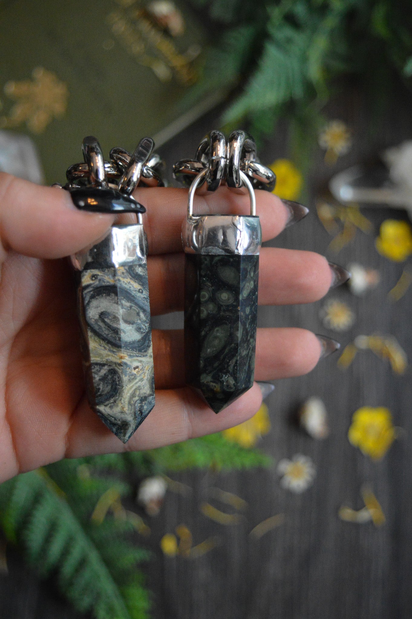 Kambaba Jasper Chunky Chain Necklace