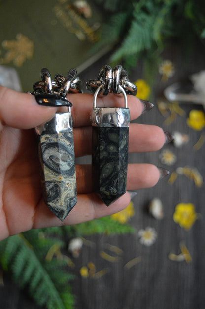 Kambaba Jasper Chunky Chain Necklace