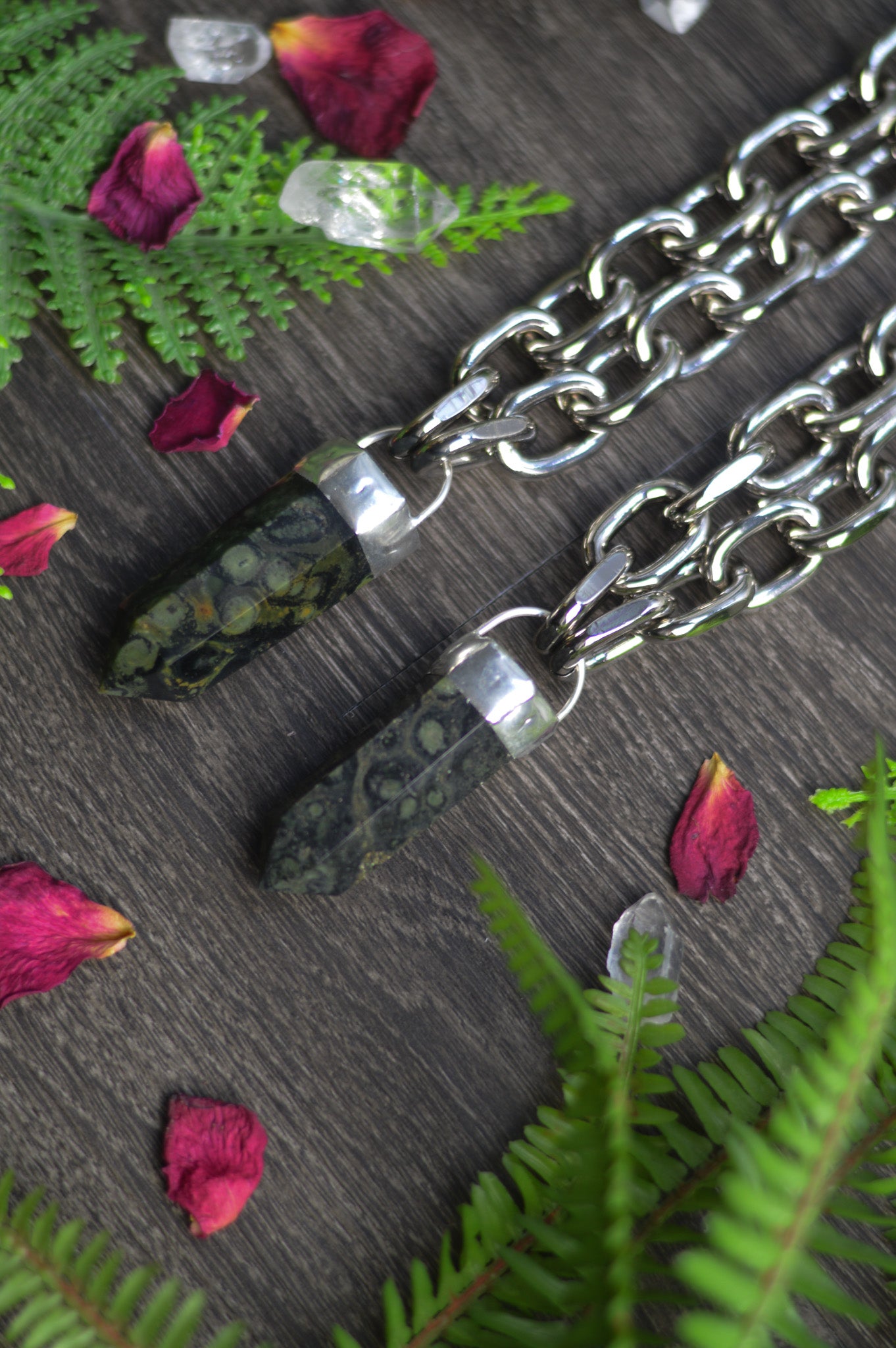 Kambaba Jasper Chunky Chain Necklace