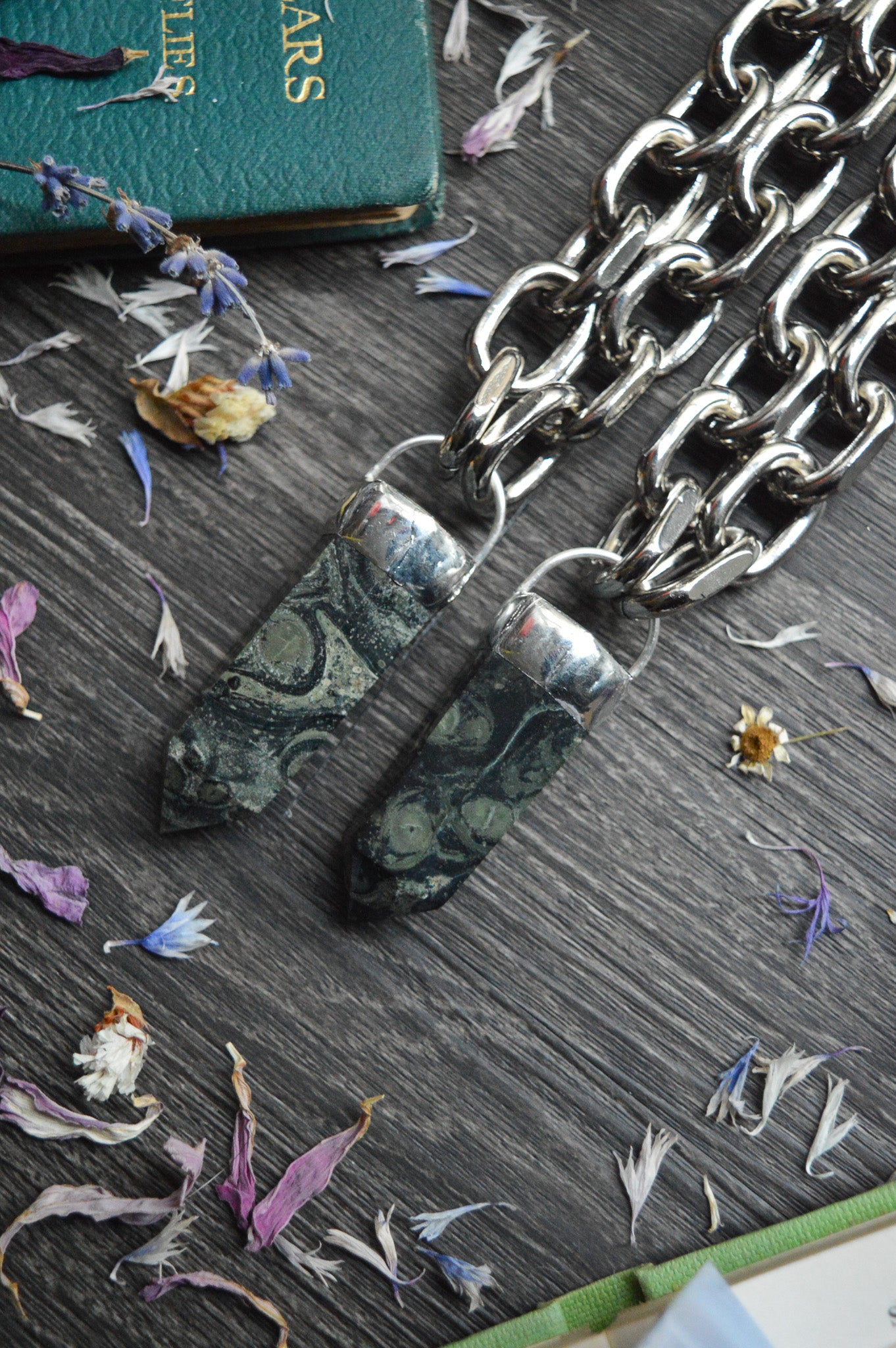 Kambaba Jasper Chunky Chain Necklace