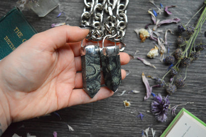 Kambaba Jasper Chunky Chain Necklace