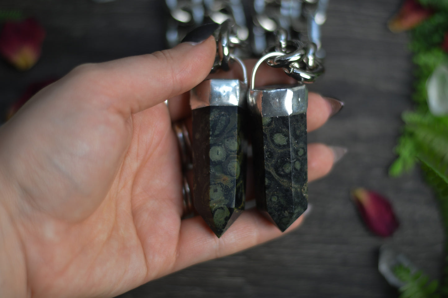 Kambaba Jasper Chunky Chain Necklace