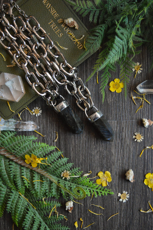 Labradorite Chunky Chain Necklace
