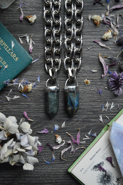 Labradorite Chunky Chain Necklace