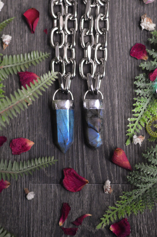 Labradorite Chunky Chain Necklace